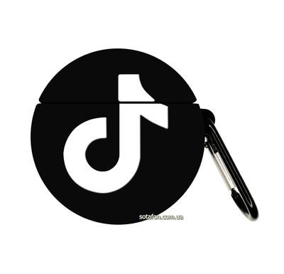 Чохол для навушників TikTok Logo для AirPods 1 / 2 Чорний 0088576173p фото
