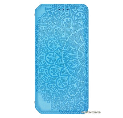 Кожаный чехол-книжка GETMAN Mandala (PU) для Xiaomi Redmi 9 Синий 0088576148p фото