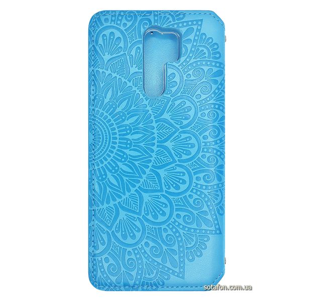 Кожаный чехол-книжка GETMAN Mandala (PU) для Xiaomi Redmi 9 Синий 0088576148p фото