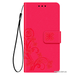 Шкіряний чохол-книжка Four-leaf Clover з візитницею для iPhone 11 Pro Малиновий 0088576238p фото 1 | SOTAFON