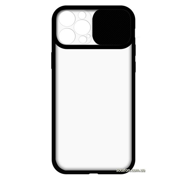 Чохол-накладка TPU+PC Camera Protect Matte Case для iPhone 12 Pro Max Чорний 1001000326 фото