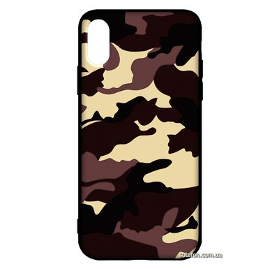 Чохол-накладка TPU Camouflage Case для iPhone X / Xs Коричневий 1001000373 фото