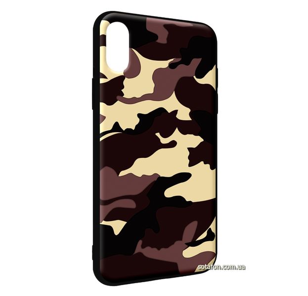 Чехол-накладка TPU Camouflage Case для iPhone X / Xs Коричневый 1001000373 фото