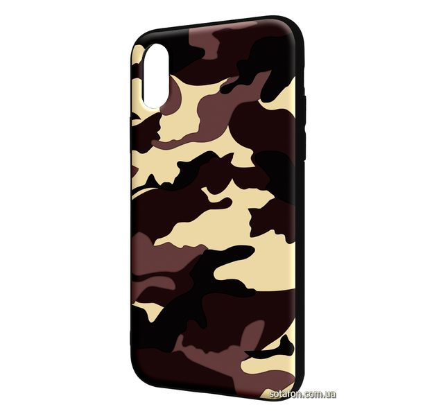 Чехол-накладка TPU Camouflage Case для iPhone X / Xs Коричневый 1001000373 фото