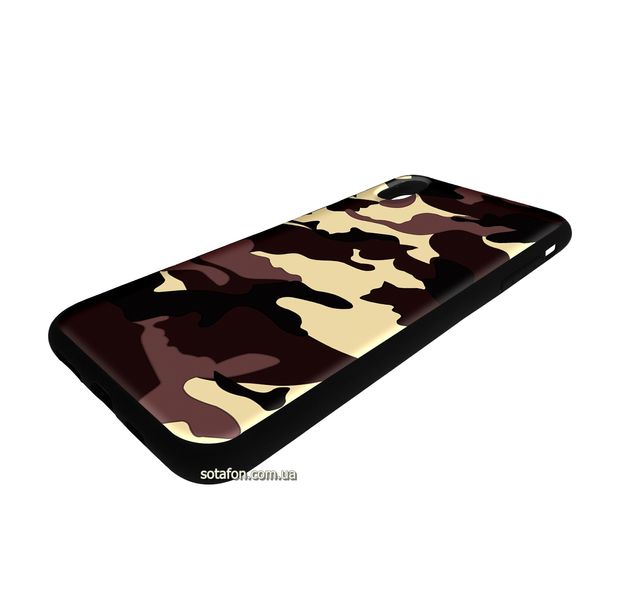 Чохол-накладка TPU Camouflage Case для iPhone X / Xs Коричневий 1001000373 фото