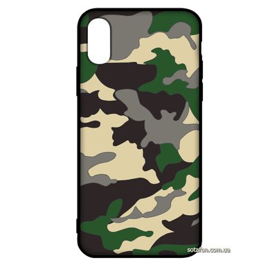 Чохол-накладка TPU Camouflage Case для iPhone X / Xs Зелений 1001000374 фото