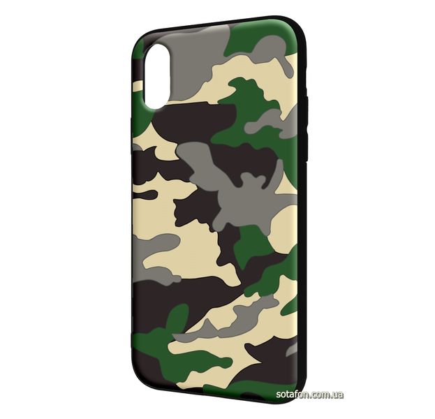 Чехол-накладка TPU Camouflage Case для iPhone X / Xs Зеленый 1001000374 фото