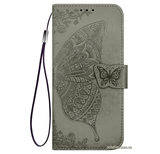 Шкіряний чохол-книжка Butterfly для Xiaomi Redmi Note 8 Pro Сірий 0088576201p фото