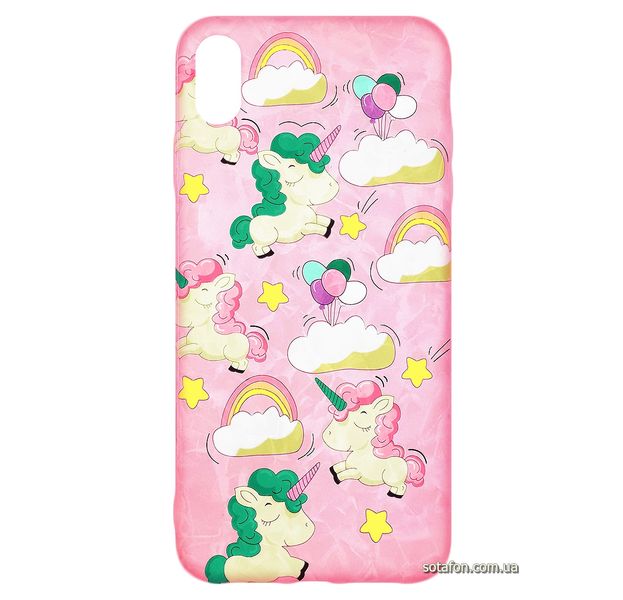 Чехол-накладка Blood of Jelly Cute case для iPhone Xs Max (Много единорогов) 1012533 фото