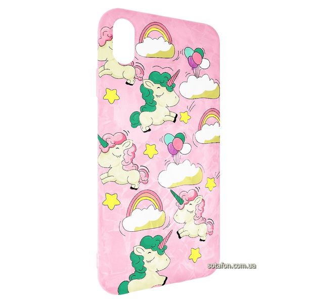 Чехол-накладка Blood of Jelly Cute case для iPhone Xs Max (Много единорогов) 1012533 фото