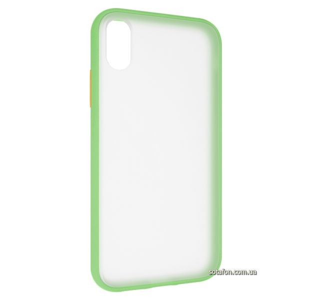 Чехол-накладка TPU+PC Shadow Matte Case для iPhone XR Салатовый / Оранжевый 0088576153p фото