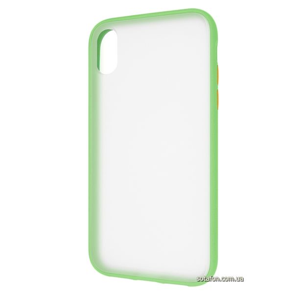 Чехол-накладка TPU+PC Shadow Matte Case для iPhone XR Салатовый / Оранжевый 0088576153p фото