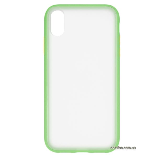 Чехол-накладка TPU+PC Shadow Matte Case для iPhone XR Салатовый / Оранжевый 0088576153p фото