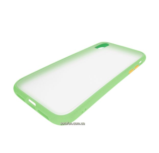 Чехол-накладка TPU+PC Shadow Matte Case для iPhone XR Салатовый / Оранжевый 0088576153p фото