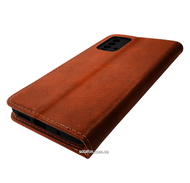 Шкіряний чохол-книжка Magnetic Book Cover Leather для Xiaomi Redmi Note 9 4G Коричневий 0088576202p фото