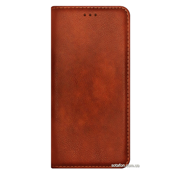 Шкіряний чохол-книжка Magnetic Book Cover Leather для Xiaomi Redmi Note 9 4G Коричневий 0088576202p фото