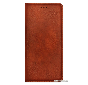 Шкіряний чохол-книжка Magnetic Book Cover Leather для Xiaomi Redmi 9T / Redmi 9 Power Коричневий 0088576203p фото
