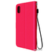 Кожаный чехол-книжка Four-leaf Clover с визитницей для iPhone Xs Max Малиновый 0088576244p фото 5 | SOTAFON