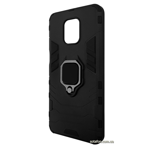 Противоударный чехол-накладка Transformer Ring for Magnet для Xiaomi Redmi Note 9s / Note 9 Pro / Note 9 Pro Max Черный 0088576204p фото