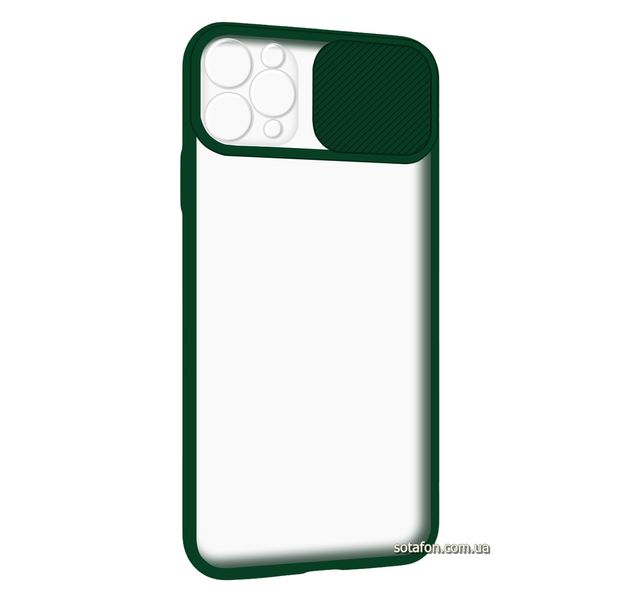 Чохол-накладка TPU+PC Camera Protect Matte Case для iPhone 11 Pro Max Лісовий зелений 1001000320 фото