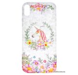 Чохол-накладка Blood of Jelly Cute case для iPhone Xs Max (Єдиноріг з квітами) 1012531 фото