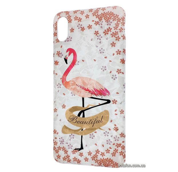 Чехол-накладка Blood of Jelly Cute case для iPhone Xs Max (Красивые фламинго) 1012528 фото