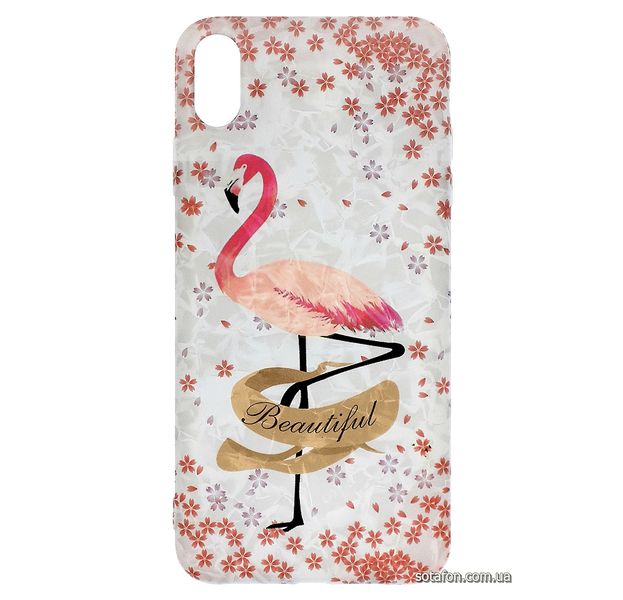 Чехол-накладка Blood of Jelly Cute case для iPhone Xs Max (Красивые фламинго) 1012528 фото