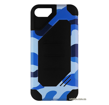 Чохол-накладка TPU+PC MOTOMO Military для iPhone 7 / 8 / SE (2020) Синій / Камуфляж 0088576207p фото