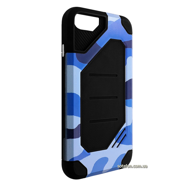 Чехол-накладка TPU+PC MOTOMO Military для iPhone 7 / 8 / SE (2020) Синий / Камуфляж 0088576207p фото