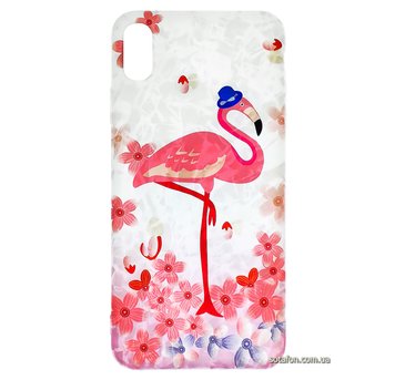 Чохол-накладка Blood of Jelly Cute case для iPhone Xs Max (Фламінго в капелюсі) 1012530 фото
