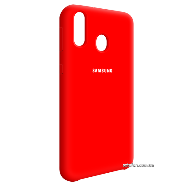 Чохол-накладка Silicone Cover (AA) для Samsung Galaxy M20 SM-M205F Червоний 0088576250p фото | SOTAFON