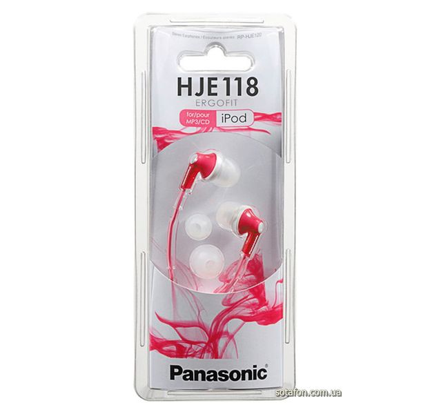 Наушники PANASONIC RP-HJE118GU-P Розовый 2000019030119 фото