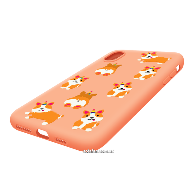 Чехол-накладка TPU Liquid Silicone Cover для iPhone Xs Max (Корги) 1012543 фото | SOTAFON