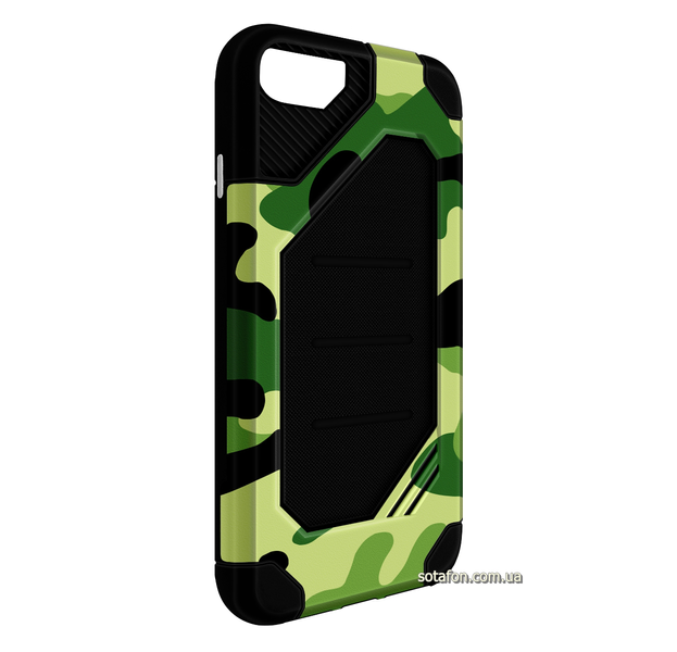 Чехол-накладка TPU+PC MOTOMO Military для iPhone 7 / 8 / SE (2020) Зеленый / Камуфляж 0088576212p фото