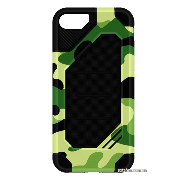 Чехол-накладка TPU+PC MOTOMO Military для iPhone 7 / 8 / SE (2020) Зеленый / Камуфляж 0088576212p фото