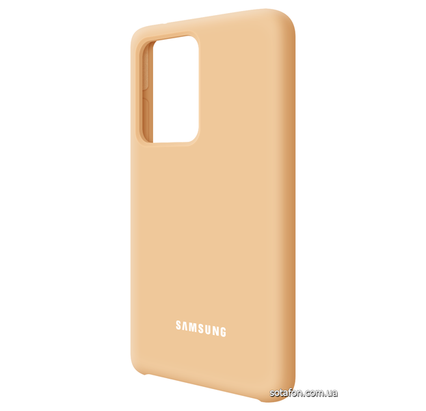 Чохол-накладка Silicone Cover (AA) для Samsung Galaxy S20 Ultra SM-G988 Бежевий 0088576300p фото | SOTAFON