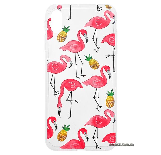 Чехол-накладка TPU Lovely Case Young Style для iPhone Xs Max (Фламинго) 1012545 фото