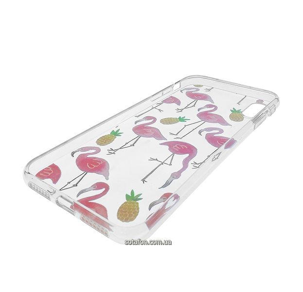 Чехол-накладка TPU Lovely Case Young Style для iPhone Xs Max (Фламинго) 1012545 фото