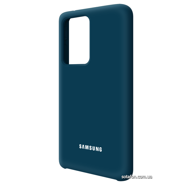 Чехол-накладка Silicone Cover (AA) для Samsung Galaxy S20 Ultra SM-G988 Синий 0088576301p фото | SOTAFON