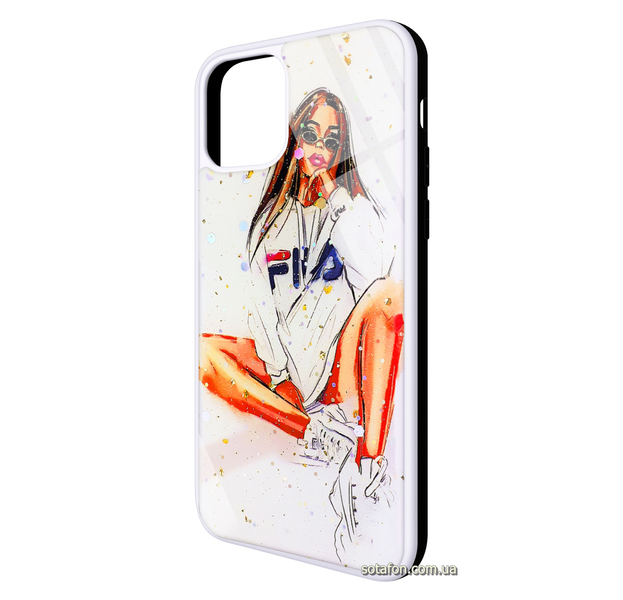 Чохол-накладка TPU+PC Mix Art для iPhone 11 Pro (Дівчина в худі) 0088576214p фото