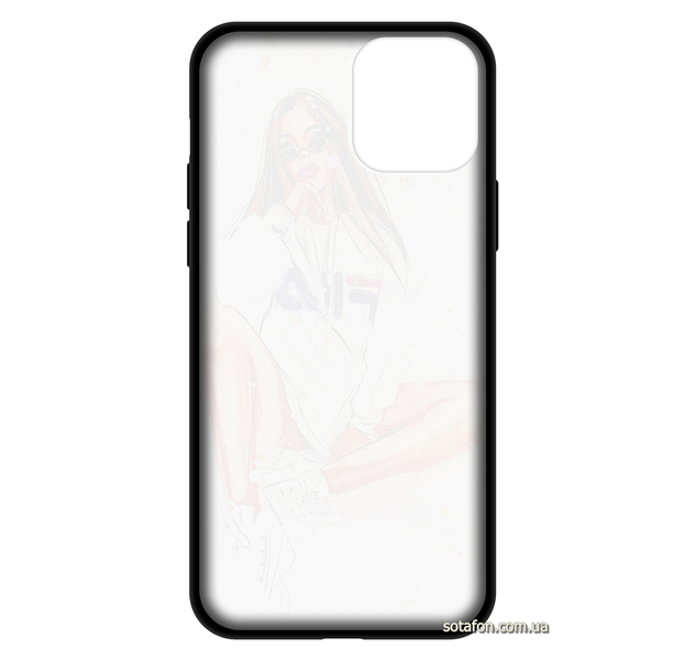 Чохол-накладка TPU+PC Mix Art для iPhone 11 Pro (Дівчина в худі) 0088576214p фото