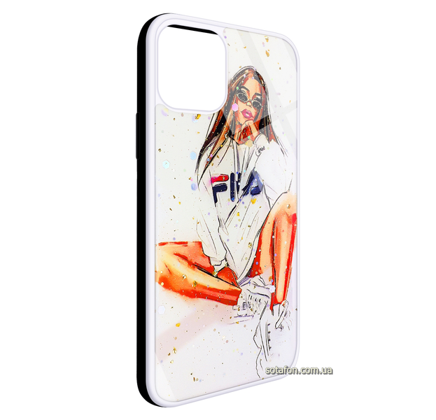 Чохол-накладка TPU+PC Mix Art для iPhone 11 Pro (Дівчина в худі) 0088576214p фото