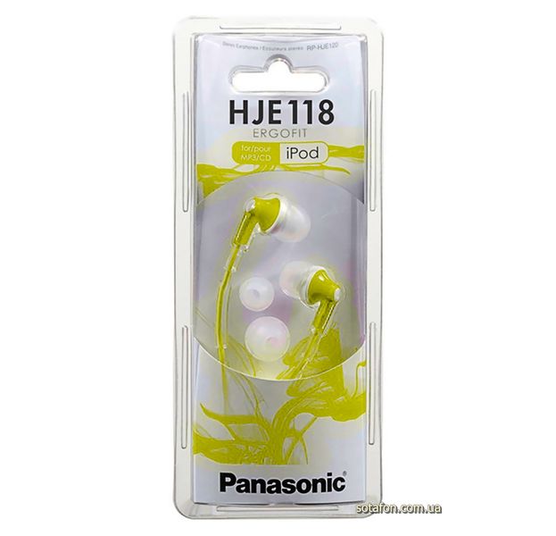 Наушники PANASONIC RP-HJE118GU-Y Желтый 2000019020226 фото