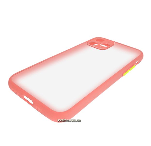 Чехол-накладка TPU+PC Shadow Matte Case New для iPhone 11 Pro Светло-розовый / Желтый 1012547 фото