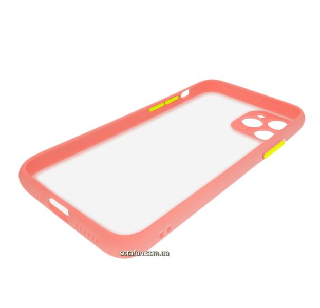 Чехол-накладка TPU+PC Shadow Matte Case New для iPhone 11 Pro Светло-розовый / Желтый 1012547 фото