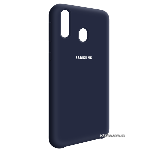 Чехол-накладка Silicone Cover (AA) для Samsung Galaxy M20 SM-M205F Темно-синий 0088576255p фото | SOTAFON
