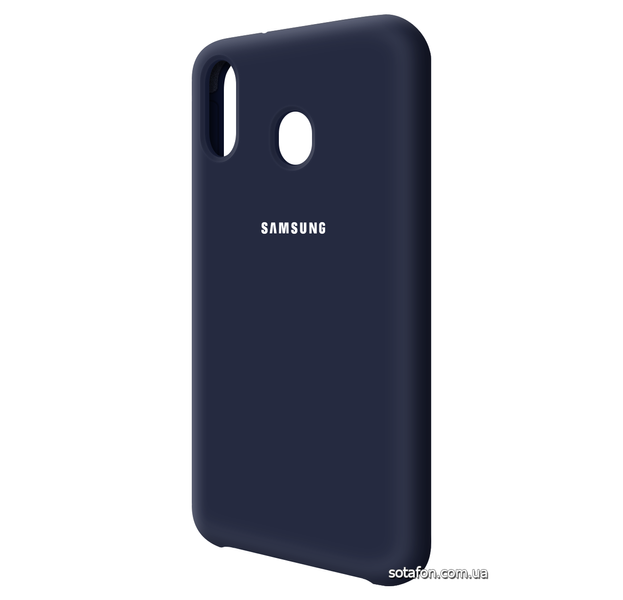 Чехол-накладка Silicone Cover (AA) для Samsung Galaxy M20 SM-M205F Темно-синий 0088576255p фото | SOTAFON