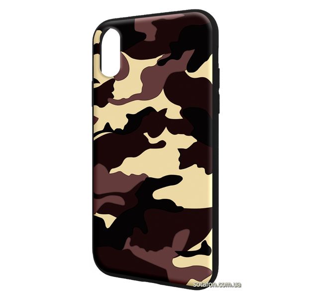 Чохол-накладка TPU Camouflage Case для iPhone XR Коричневий 1001000376 фото