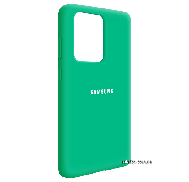 Чохол-накладка Silicone Cover Full Protective (AA) для Samsung Galaxy S20 Ultra SM-G988 Бірюзово-зелений 0088576303p фото | SOTAFON