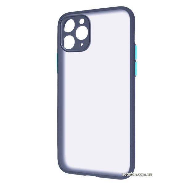 Чохол-накладка TPU+PC Shadow Matte Case New для iPhone 11 Pro Темно-синій / Блакитний 1012546 фото